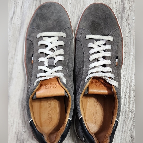 Allen Edmonds "ALPHA" Lace-up Suede Men's Casual Sneakers Grey Size 8 - Picture 6 of 9